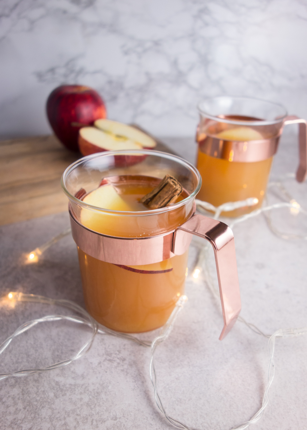 This warm apple Pimms recipe is spiced with orange and cinnamon to create the perfect winter warmer take on Pimms!