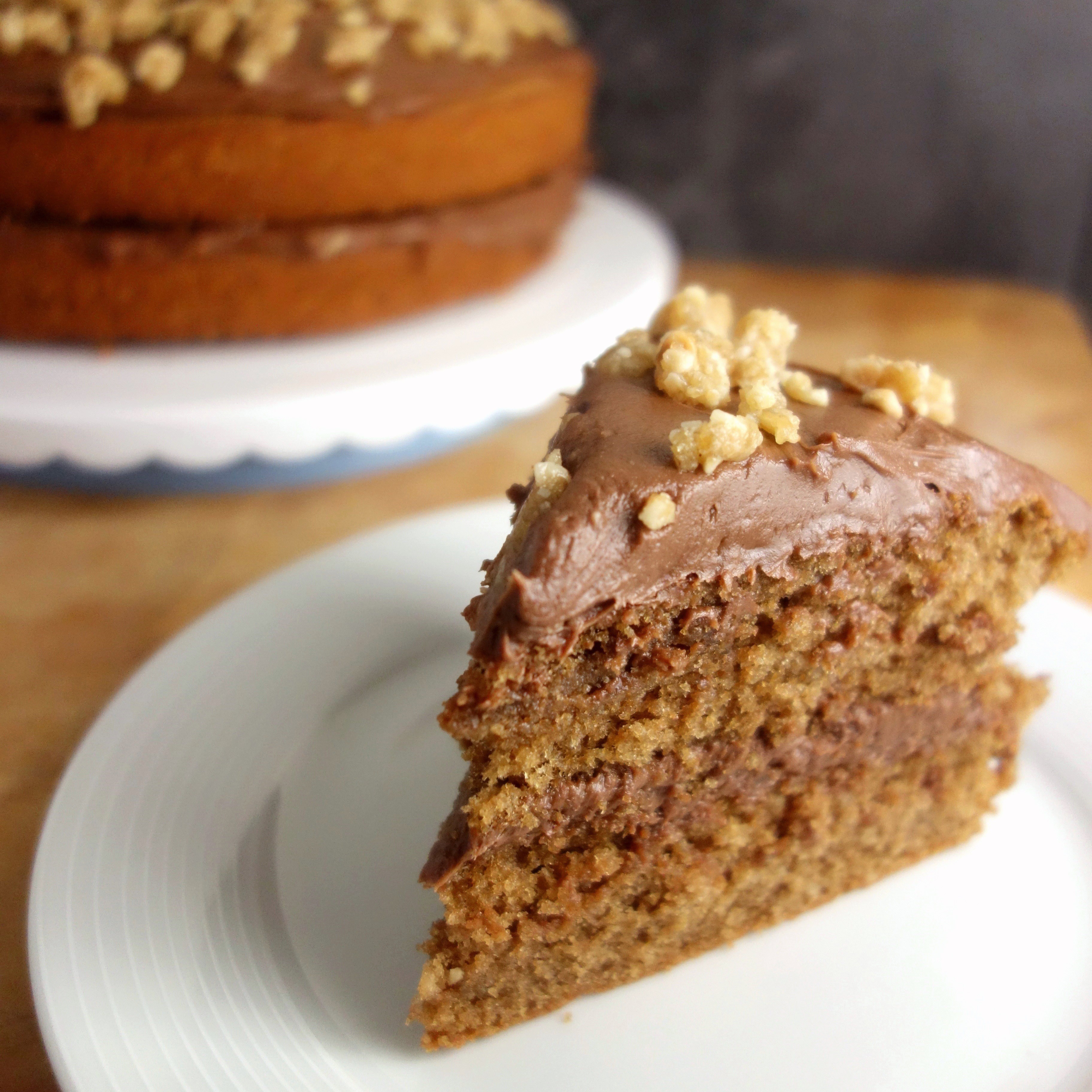 nutella frosted coffee cake