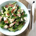Chopped Chicken Bacon Salad with Grilled Asparagus