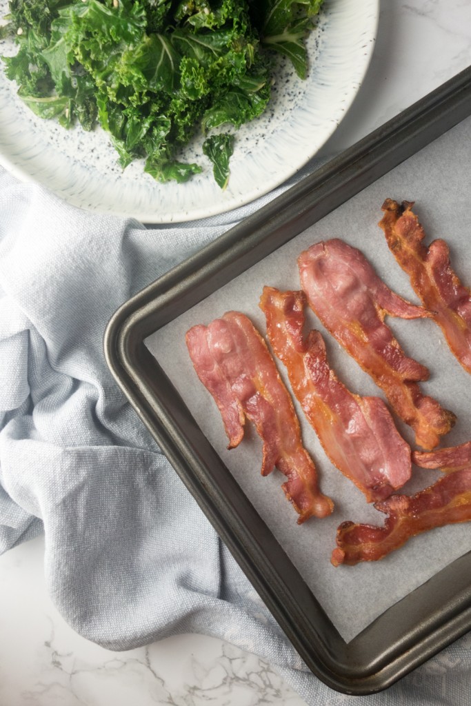 garlic kale crispy bacon