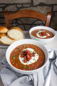 spicy chorizo bean soup