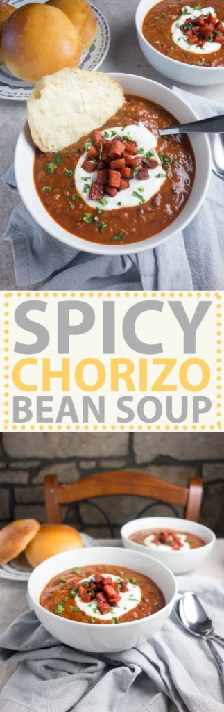 spicy chorizo bean soup
