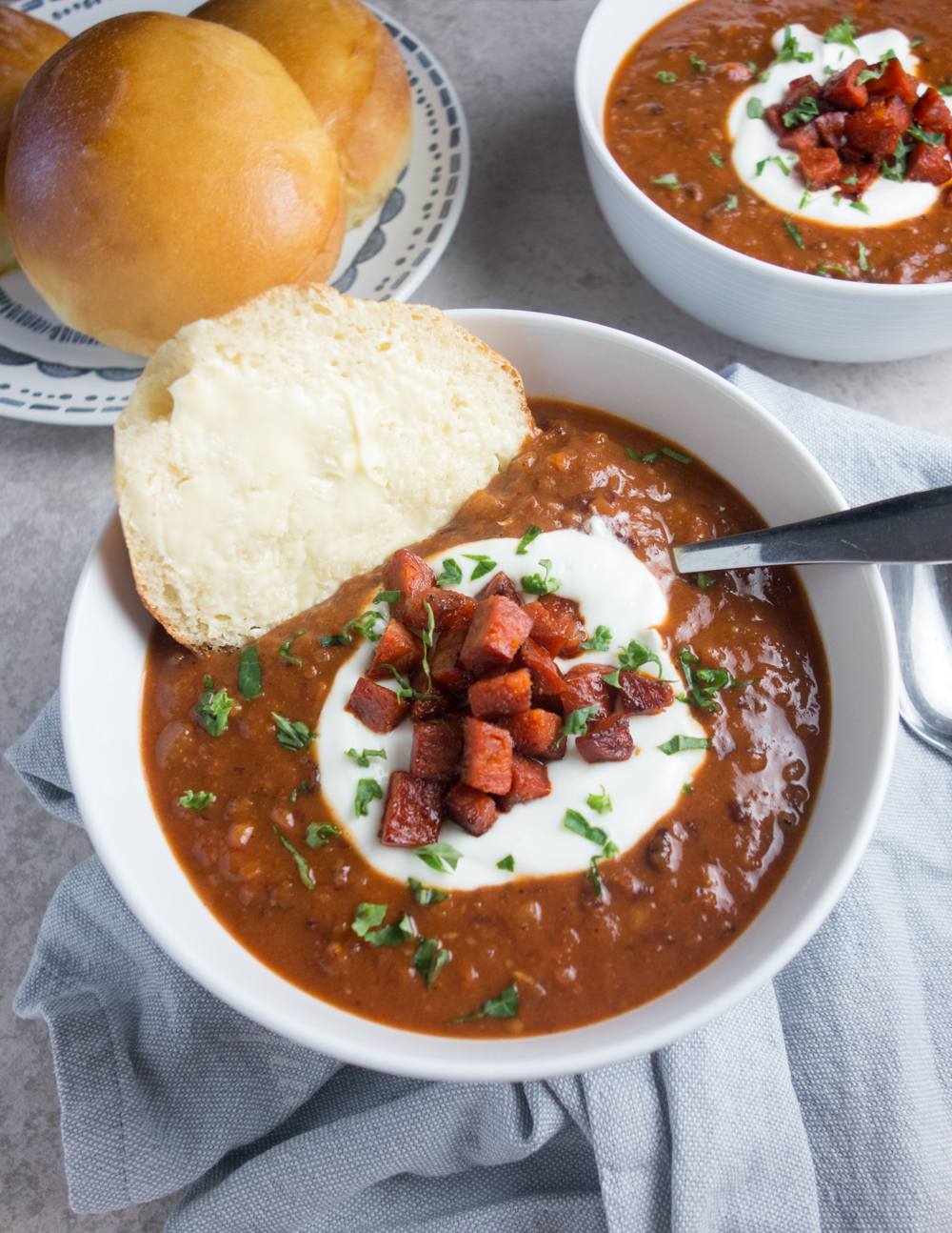 Spicy Chorizo Bean Soup