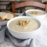 vegan cauliflower & chestnut soup